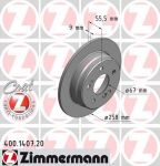 ZIMMERMANN Диск торм.зад. MB W124, W201 заказ не менее 2 единиц (400.1407.20)