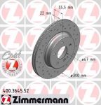 Zimmermann 400.3645.52 тормозной диск на MERCEDES-BENZ C-CLASS купе (CL203)