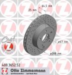 Zimmermann 400.3652.52 тормозной диск на MERCEDES-BENZ C-CLASS T-Model (S204)