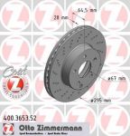 Zimmermann 400.3653.52 тормозной диск на MERCEDES-BENZ C-CLASS (W204)