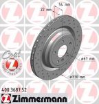 Zimmermann 400.3687.52 тормозной диск на MERCEDES-BENZ GLE (W166)