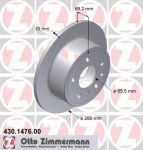 Zimmermann 430.1476.00 тормозной диск на SAAB 900 II купе