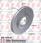 Zimmermann 430.1478.00 тормозной диск на OPEL FRONTERA B (6B_)