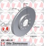 Zimmermann 430.1483.20 тормозной диск на OPEL ZAFIRA A (F75_)