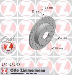 Zimmermann 430.1484.52 тормозной диск на OPEL ASTRA G универсал (F35_)