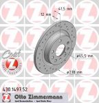 Zimmermann 430.1497.52 тормозной диск на SAAB 9-3 (YS3F)