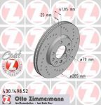 Zimmermann 430.1498.52 тормозной диск на SAAB 9-3 (YS3F)