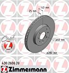 Zimmermann 430.2606.20 тормозной диск на OPEL ASTRA H универсал (L35)