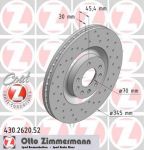 Zimmermann 430.2620.52 тормозной диск на OPEL VECTRA C