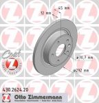 Zimmermann 430.2624.20 тормозной диск на CHEVROLET CRUZE Station Wagon (J308)