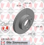 Zimmermann 430.2625.20 тормозной диск на OPEL MOVANO B фургон