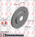 ZIMMERMANN Диск тор. пер. Opel Zafira Tourer 11> заказ не менее 2 единиц (430.2630.20)