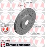 Zimmermann 430.2631.52 тормозной диск на OPEL MOKKA