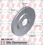 Zimmermann 440.3104.00 тормозной диск на PEUGEOT 406 Break (8E/F)