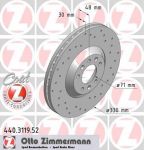 Zimmermann 440.3119.52 тормозной диск на PEUGEOT 407 (6D_)