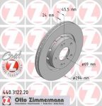 ZIMMERMANN Торм.диск пер.вент.[294X24] 5 отв.[min 2] Coat Z (440.3122.20)