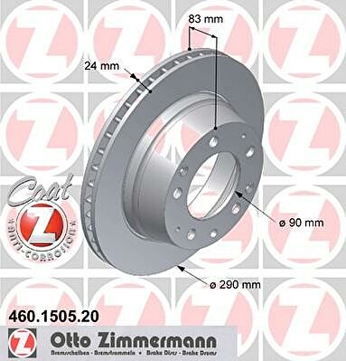 Zimmermann 460.1505.20 тормозной диск на PORSCHE 911 кабрио