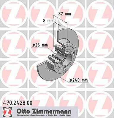 Zimmermann 470.2428.00 тормозной диск на RENAULT MEGANE II седан (LM0/1_)
