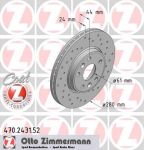 Zimmermann 470.2431.52 тормозной диск на RENAULT MEGANE II (BM0/1_, CM0/1_)