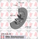 Zimmermann 470.2434.00 тормозной диск на RENAULT LAGUNA III (BT0/1)