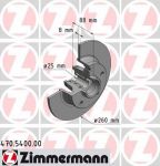 Zimmermann 470.5400.00 тормозной диск на RENAULT MEGANE III Наклонная задняя часть (BZ0_)