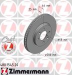 Zimmermann 480.1545.20 тормозной диск на SAAB 9000
