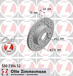 Zimmermann 500.2304.52 тормозной диск на SKODA FELICIA I Fun (797)
