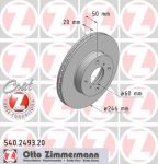 Zimmermann 540.2493.20 тормозной диск на SUZUKI BALENO универсал (EG)