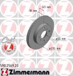 Zimmermann 590.2569.20 тормозной диск на TOYOTA YARIS VERSO (_NLP2_, _NCP2_)