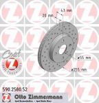Zimmermann 590.2580.52 тормозной диск на TOYOTA YARIS (SCP1_, NLP1_, NCP1_)