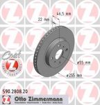 Zimmermann 590.2808.20 тормозной диск на TOYOTA YARIS (NHP13_, NSP13_, NCP13_, KSP13_, NLP13_)