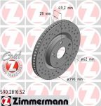 Zimmermann 590.2810.52 тормозной диск на TOYOTA CAMRY седан (_XV4_)
