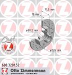 Zimmermann 600.3201.52 тормозной диск на VW GOLF III (1H1)