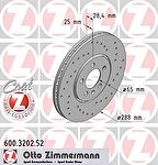 Zimmermann 600.3202.52 тормозной диск на VW GOLF III (1H1)