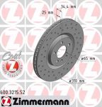 ZIMMERMANN ДИСК ТОРМОЗНОЙ AUDI (600321552)