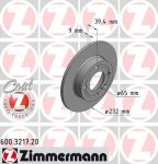 Zimmermann 600.3217.20 тормозной диск на VW LUPO (6X1, 6E1)