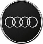 Колпачок диска литого Audi (чёрный/хром)