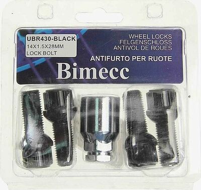 Bimecc UBR430-BLK Секретка Болт M14X1.5X28 сфера чёрн.