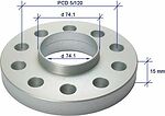 SP85E 15mm 5x120 d74.1 Анодир