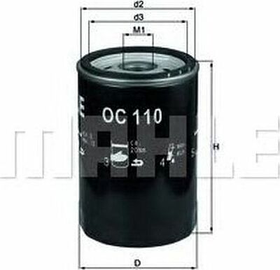 Knecht / MAHLE OC 110 OF навинчиваемый масляный фильтр 3/4″-16 UNF, 76×119,5 мм