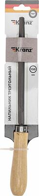 Kranz KR-12-4121 Напильник треугольный KRANZ 150 мм, деревянная ручка