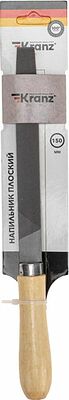 Kranz KR-12-4122 Напильник плоский KRANZ 150 мм, деревянная ручка