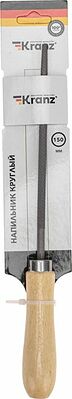Kranz KR-12-4123 Напильник круглый KRANZ 150 мм, деревянная ручка