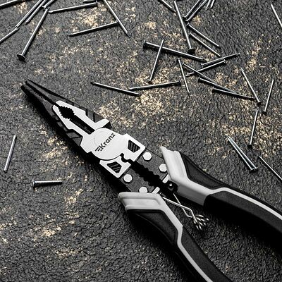 Kranz KR-12-4653-5 Тонкогубцы многофункциональные универсальные 200мм KRANZ
