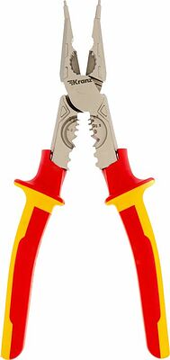 Kranz KR-12-4657-3 Плоскогубцы многофункциональные диэлектрические со съемником 238мм KRANZ