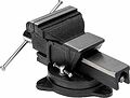 Kranz KR-12-5101 Тиски слесарные 100мм, поворотные, с наковальней KRANZ
