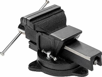 Kranz KR-12-5101 Тиски слесарные 100мм, поворотные, с наковальней KRANZ