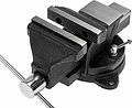 Kranz KR-12-5101 Тиски слесарные 100мм, поворотные, с наковальней KRANZ