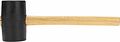 Kranz KR-12-8144 Киянка резиновая 680 г, черная резина, деревянная рукоятка KRANZ Kranz KR-12-8144 Киянка резиновая 680 г, черная резина, деревянная рукоятка KRANZ