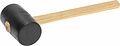 Kranz KR-12-8144 Киянка резиновая 680 г, черная резина, деревянная рукоятка KRANZ Kranz KR-12-8144 Киянка резиновая 680 г, черная резина, деревянная рукоятка KRANZ